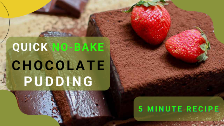 Easy No-Bake Chocolate Pudding Dessert (5 Minutes Recipe)